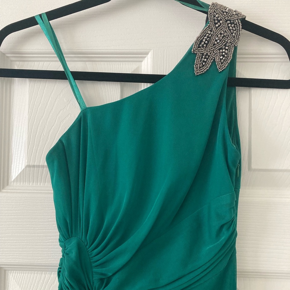 Kelly Green Vintage style prom Gown - Picture 2 of 6